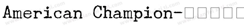 American Champion字体转换